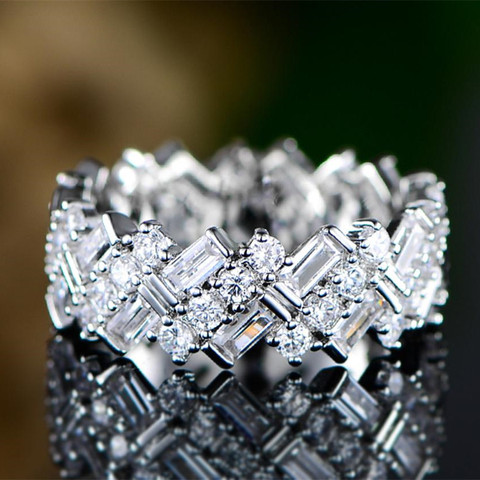 Huitan-anillo redondo Rectangular de piedra oblicuo para mujer, sortija de boda, compromiso, fiesta, Simple, alta calidad, nuevo diseño ► Foto 1/6