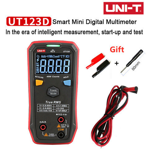 Multímetro Digital inteligente automático UT123D, RMS, resistencia de voltaje de Corriente CA/CC y probador de capacitancia, multímetro doméstico ► Foto 1/6