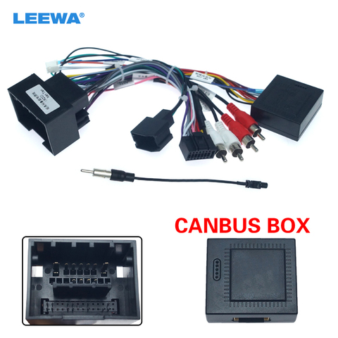 LEEWA-reproductor multimedia de Radio para coche, arnés de cables con Android de 16 Pines, con caja Canbus para Trax Chevrolet Cruze Aveo Buick Regal, Cable de alimentación ► Foto 1/6