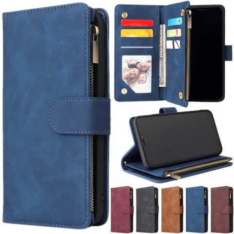 Retro Flip Funda de cuero para Samsung Galaxy A01 A10 A10E A11 A12 A20E A21 A21S A31 A41 A50 A51 5G A70 A71 5G tarjetas de cartera ► Foto 1/6