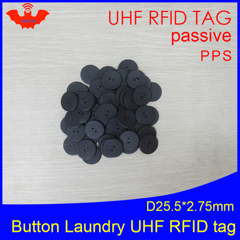 Etiqueta RFID UHF para lavandería botón PPS, lavable, resistente al calor, 915m, 868m, 860-960M, Alien Higgs3, EPC Gen2, 6C, tarjetas inteligentes, etiquetas RFID pasivas ► Foto 1/6