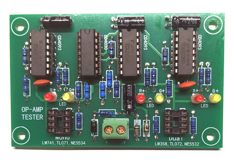 Probador de amplificador operativo de uso común, amplificador de operación único, doble, TL071, TL072, TL081, TL082 ► Foto 1/2