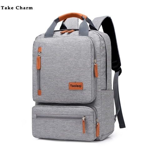 Mochila informal de negocios para hombre, morral ligero para ordenador portátil de 15 pulgadas, impermeable, de tela Oxford, antirrobo, de viaje, color gris, 2022 ► Foto 1/6