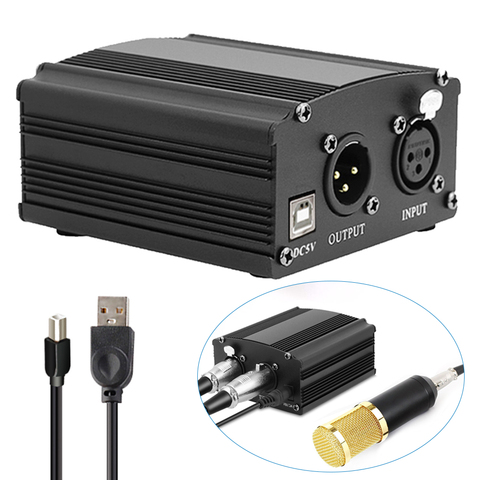 Phantom Power-micrófono de condensador USB 48V para estudio de Karaoke bm800, Cable Xlr, bm-800, tarjeta de sonido Phantom Power, para bm 800 ► Foto 1/6