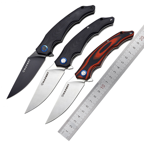 Harnds CK9172 Wolverine cuchillo plegable de Sandvik 14C28N hoja G10 manejar 58-60HRC rodamiento de bolas de Camping al aire libre táctico cuchillo EDC ► Foto 1/6