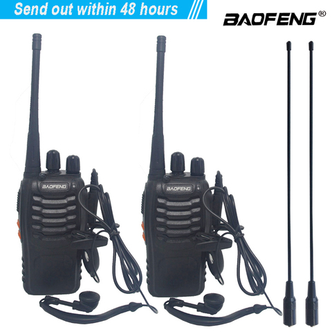 Baofeng-Walkie talkie BF-888S, conjunto de radio bidireccional, BF 888s UHF 400-470MHz, walkie-talkie de 16 canales, 2 unidades por lote ► Foto 1/6