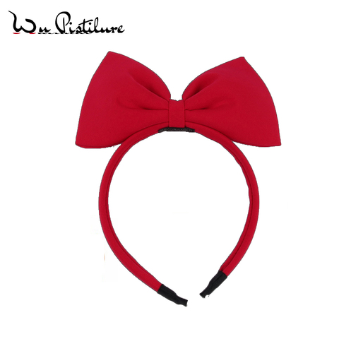 Cinta para el pelo con lazo rojo grande para niña, accesorios para el cabello para niña, diadema de Navidad, banda para el pelo de tela para fiesta ► Foto 1/6