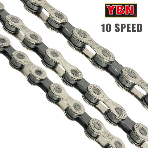 YBN SH10.93, cadena de 10 velocidades chapada en níquel 116 para bicicleta MTB y bicicleta de carretera ► Foto 1/6