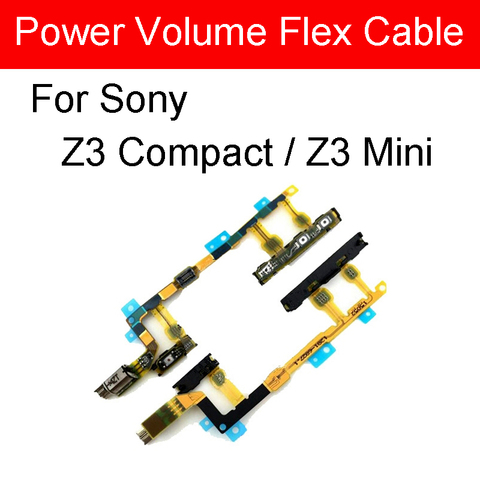 Cable flexible de interruptor de encendido/apagado para Sony Xperia z3 compact z3 mini M55W D5803 D5833, botón de volumen y cable Flex con vibrador de repuesto ► Foto 1/1