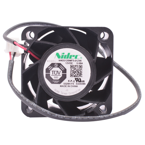 W40S12BMF5-01Z90 ventilador de 4cm, 40mm, 40x40x28mm, 4028 DC12V, 0.68A, doble cojinete de bolas, adecuado para el ventilador de refrigeración del servidor de energía ► Foto 1/4