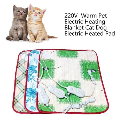 Manta calefactable eléctrica para mascotas de 220V almohadilla eléctrica calefactable antiarañazos para perros cama para dormir para Otoño Invierno ► Foto 1/6