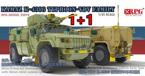 RPG modelo 35019 escala 1/35 modelo Kit KAMAZ K-4386 TYPHOON-VDV familia 2022 nuevo ► Foto 1/6