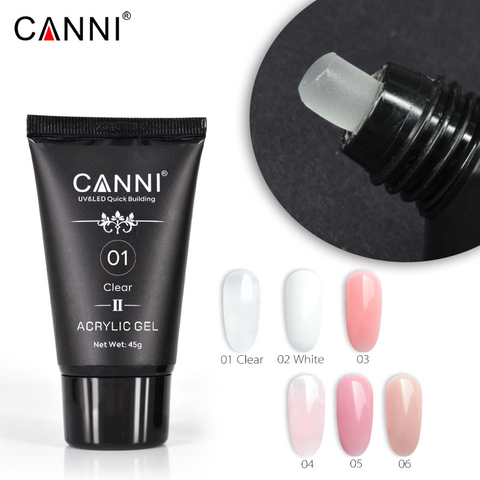 CANNI nuevo arte uñas Productos de uñas de gel constructor led claro natural de cristal acrílico coumuflage claro extender de gel ► Foto 1/6