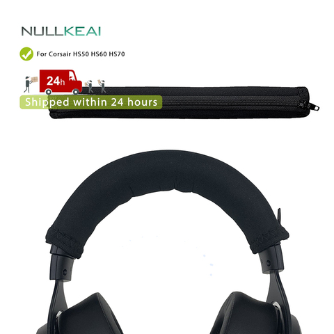 NULLKEAI-cubierta de diadema de repuesto, almohadilla con cremallera para auriculares CORSAIR HS50 HS60 HS70 ► Foto 1/6