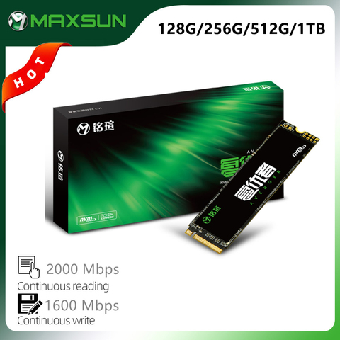 MAXSUN-unidad interna de estado sólido para ordenador portátil, almacenamiento interno de escritorio, M.2 2280 SSD 120GB 256GB 512GB 1TB 3D NAND Flash Gen3 x 4 M.2 ► Foto 1/6