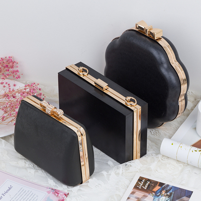 Bolsos de mano de cuatro formas para mujer, carteras de metal de colores dorados, accesorios para manualidades, con pegamento, envío directo ► Foto 1/6