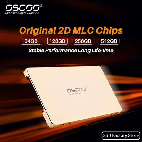 OSCOO-disco duro interno SSD SATA, 64GB, 128GB, 256GB, 512GB, para ordenadores de escritorio, con Chips MLC 2D originales, HDD de alta calidad ► Foto 1/6