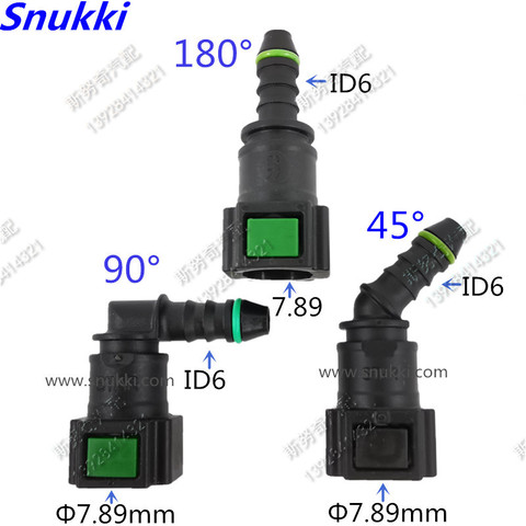 Conector rápido de línea de combustible para coche, conector original ID6 de 7,89mm, 180 grados, 5/16 hembra, conector rápido de gasolina, 2 uds. Por lote ► Foto 1/6