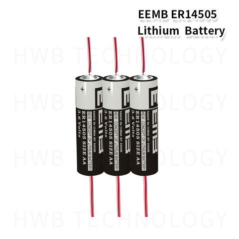 Batería de litio EEMB ER14505 AA, 3,6 V, 2400mAh, aguja de soldadura de banda ER14505, 3 uds., envío gratis ► Foto 1/5