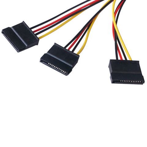 Cable extensor divisor, 1 unidad de 4 pines IDE Molex a 3 Serial ATA SATA, conectores, conexión de ordenador y Plugin ► Foto 1/3