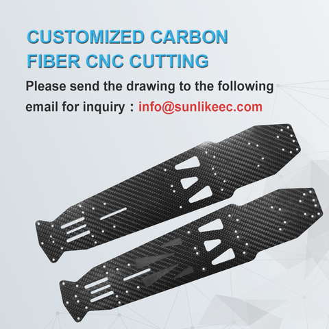 Placa de corte CNC de fibra de carbono personalizada, servicio de bricolaje, placa de hoja de fibra de carbono, mecanizado CNC, talla de precisión ► Foto 1/6