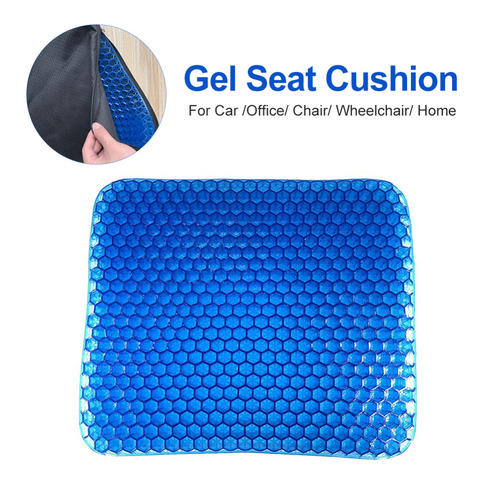 Gel de cojín de Gel elástico de gran tamaño, cojín para sentarse para coche o cojín sofá de nido de abeja, almohadilla de dolor para el cuidado de la salud cervical, asiento de Gel Flexible ► Foto 1/5