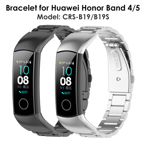 2022 correa de Metal para Huawei Honor banda 5 pulsera de acero en la banda de Honor 4 accesorios de acero inoxidable correa de reloj de mujer hombre ► Foto 1/6