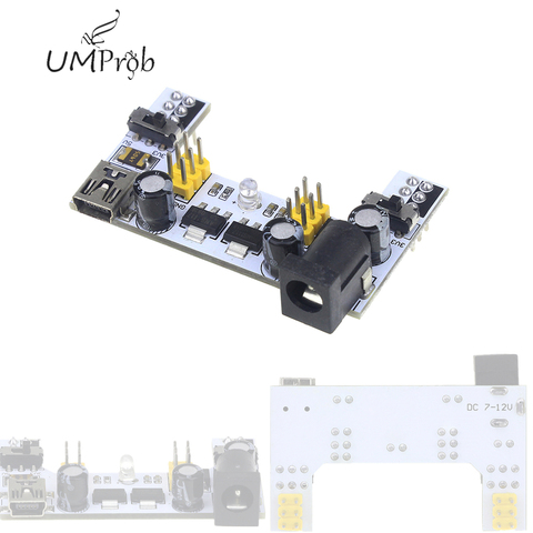 MB-102 MB102 DC 7-12 V Micro USB 2 canal interfaz fuente de alimentación Breadboard para arduino ► Foto 1/5