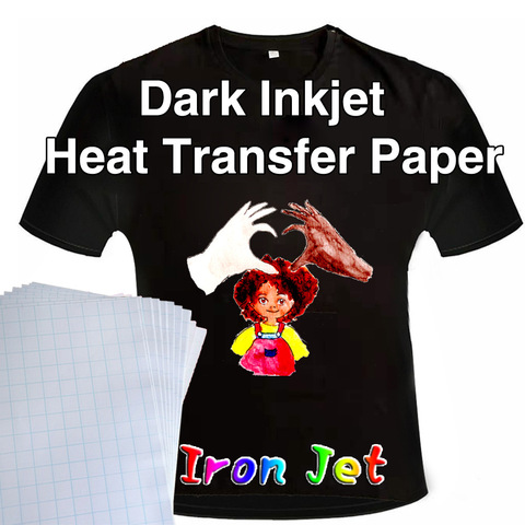 Tela de algodón oscura para impresión de camisetas, papel de impresión por sublimación, papel de transferencia térmica, A4 ► Foto 1/6