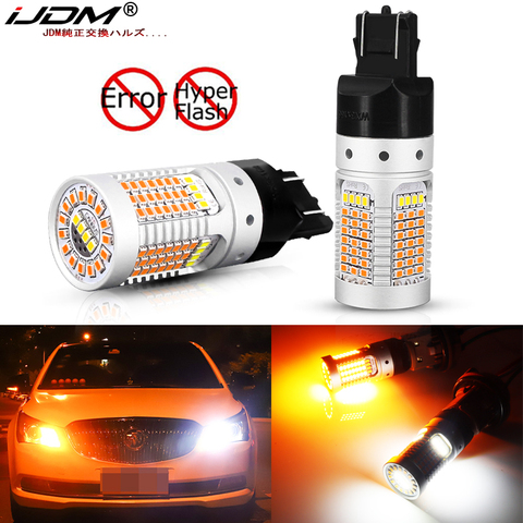 IJDM Switchback bombilla LED para señal de giro/DRL luz del coche T20 Led 7443 W21/5W 1157 BAY15D P21/5W T25 3157 P27/7W No Hyper Flash LED ► Foto 1/6