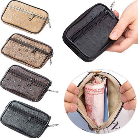 Monedero pequeño de estilo informal para hombre y mujer, bolso con cremallera, BILLETERA, Mini monedero suave, tarjetero ► Foto 1/6