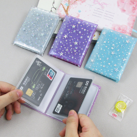 Tarjetero transparente de PVC para mujer y niña, tarjetero de 10 Bits, Bolsa de tarjeta de crédito ► Foto 1/6