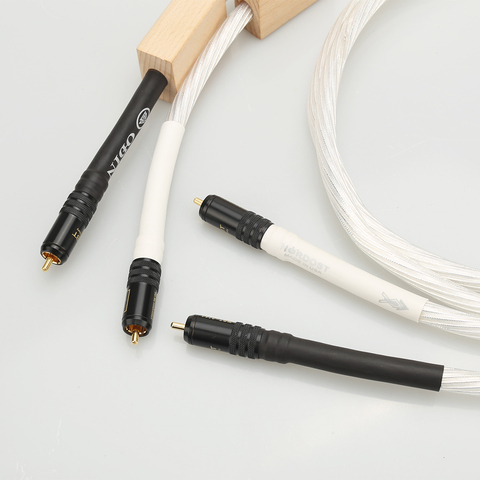 Cable de Audio RCA con enchufe de fibra de carbono, Conector de conexión de alta calidad, envío gratis, un par, Odín ► Foto 1/6