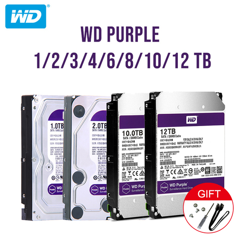 Western Digital WD Purple disco duro de vigilancia 1TB 2TB 3TB 4TB SATA 6,0 Gb/s 3,5 