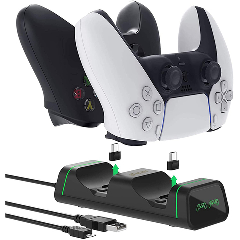 Estación de carga de doble base para mando, soporte de carga para Xbox Series X/S/ PS5, para Nintendo Switch ► Foto 1/6