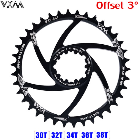 VXM MTB GXP bicicleta platos y bielas piñón fijo manivela 34T 36T 38T 40T engranaje Chainwhee sram gx xx1 X1 x9 GXP pedivela Offset 3MM ► Foto 1/6