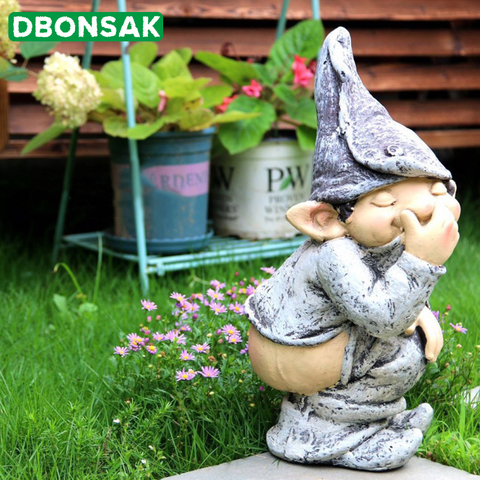 Escultura de elfo para decoración de Figura divertida, decoración para el jardín, patio, césped al aire libre ► Foto 1/6