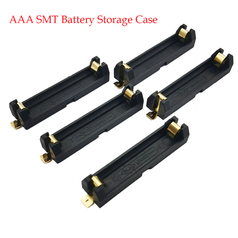 5 uds AAA SMD SMT titular de la batería 1xAAA caja de batería SMD SMT de la caja de la batería con broches de bronce DIY ► Foto 1/5