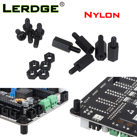 LERDGEX K-piezas de fijación de impresión de placa base, paquete de accesorios de perno de tuerca de plástico de nailon, PCB, anticonducción ► Foto 1/6