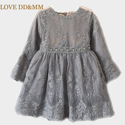 LOVE DD & MM-vestidos de encaje bordado para niñas, ropa de moda para niñas, vestido de princesa con farol, novedad de Otoño de 2022 ► Foto 1/6