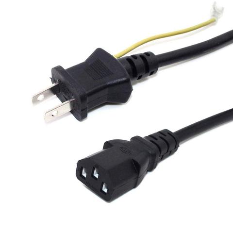 Cable de alimentación japonés de 1,8 m con 2 clavijas de tierra, Cable de extensión para PC/Monitor/impresora 7A 125V, IEC320 C13 ► Foto 1/1