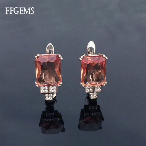 FFGems-pendientes de zultanita para mujer, piedra de Ley 925 auténtica, joyería fina que cambia de Color, regalo de fiesta ► Foto 1/6