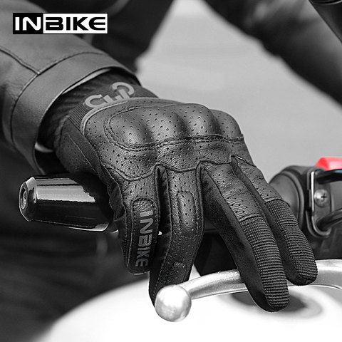 INBIKE guantes de motocicleta transpirable equipo protector de Motor pantalla táctil deportes al aire libre ciclismo guantes de carreras hombres guantes de moto ► Foto 1/6