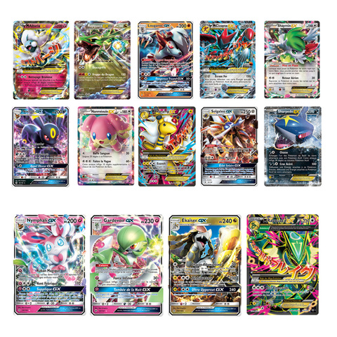 TOMY-Juego de cartas coleccionables Pokemon GX versión francesa para niños, juego de cartas de batalla ► Foto 1/6