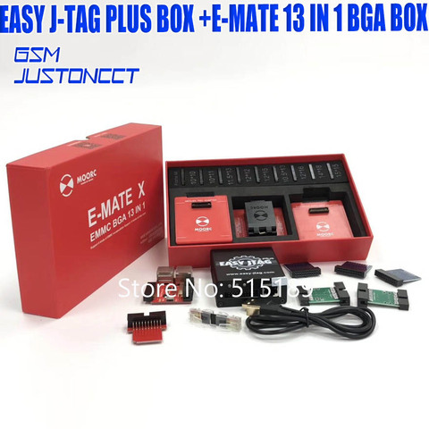 2022 la versión más reciente conjunto completo Jtag fácil plus de fácil-Jtag plus caja + E-MATE 13 en 1 bga caja ► Foto 1/2