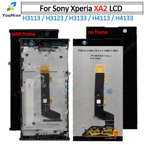 Pantalla LCD para Sony Xperia XA 2, montaje de digitalizador con pantalla táctil y marco para sony xa2, H3113, H3123, H3133, H4113, H4133 ► Foto 1/6