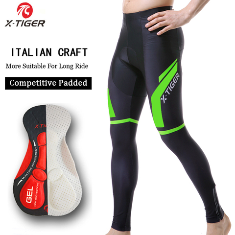 X-TIGER-pantalones térmicos para ciclismo profesional para hombre, con acolchado de Gel 5D, para bicicleta de montaña y de carreras ► Foto 1/6