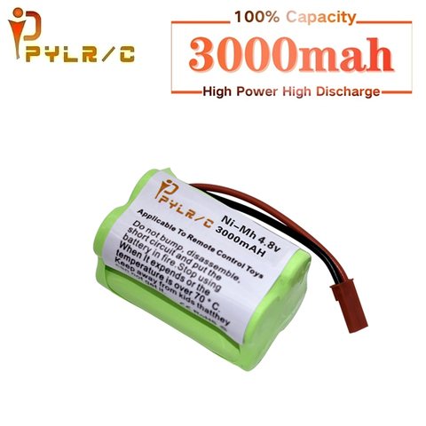 (Conector JST) 4,8 V 3000mah NIMH batería para Rc de coches juguetes barcos tanques Robots armas AA Ni-MH batería 4,8 V Pack de batería recargable ► Foto 1/3