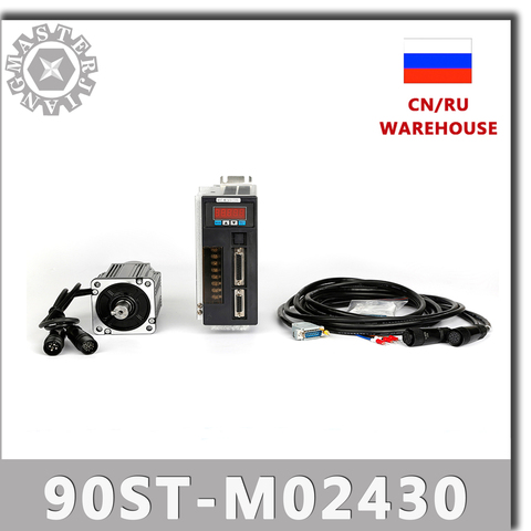 90ST-M02430 220V 750W AC Servo motor, 3000RPM, 2,4 N M Servomotor monofásico de 0,75 kW, Unidad de CA, imán permanente, controlador combinado ► Foto 1/6