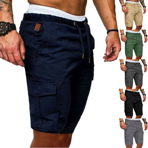 Moda elegante hombres pantalones cortos de verano de deportes de trabajo Casual de combate del ejército pantalones cortos de tipo Cargo Pantalones ► Foto 1/6